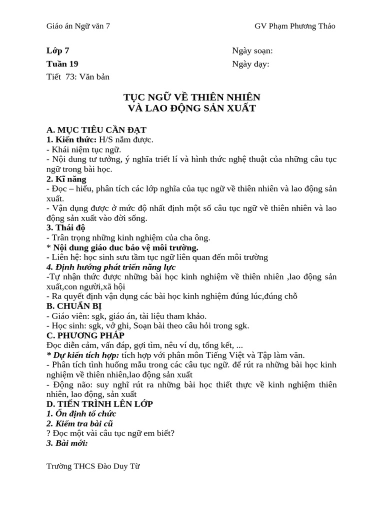 Văn 7 t19-20 | PDF