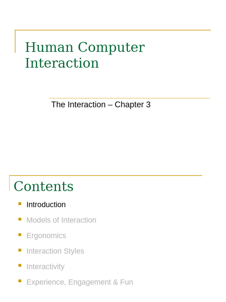 Human-Computer Interaction Models | PDF | Cursor (User Interface ...