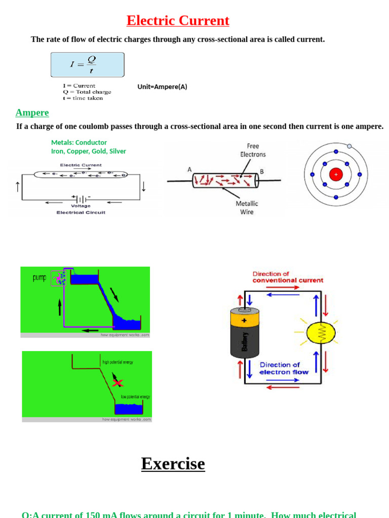 Lecture (Electric Current) Updated | PDF | Electric Current ...