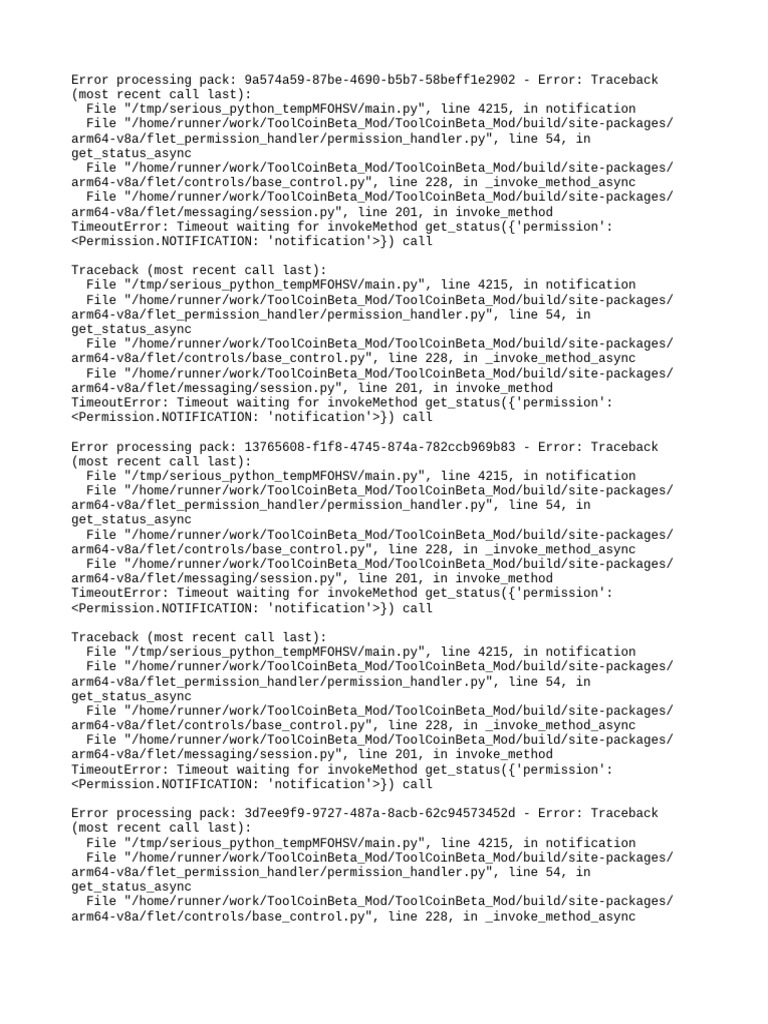Notification Permission Timeout Error | PDF