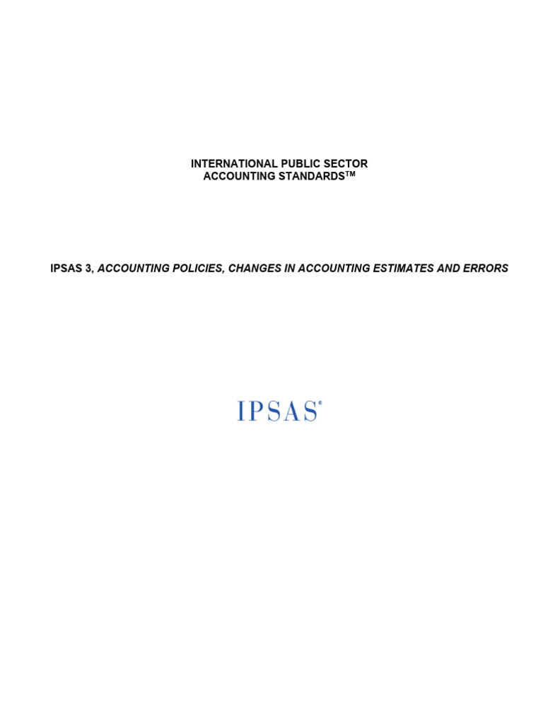 IPSAS 3: Accounting Policies Overview | PDF | Equity (Finance ...