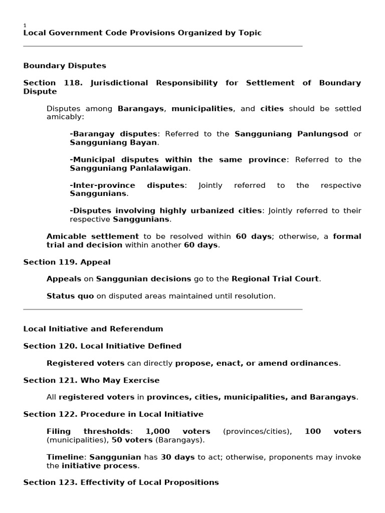 Local Government Code: Key Provisions | PDF | Taxes | Property Tax