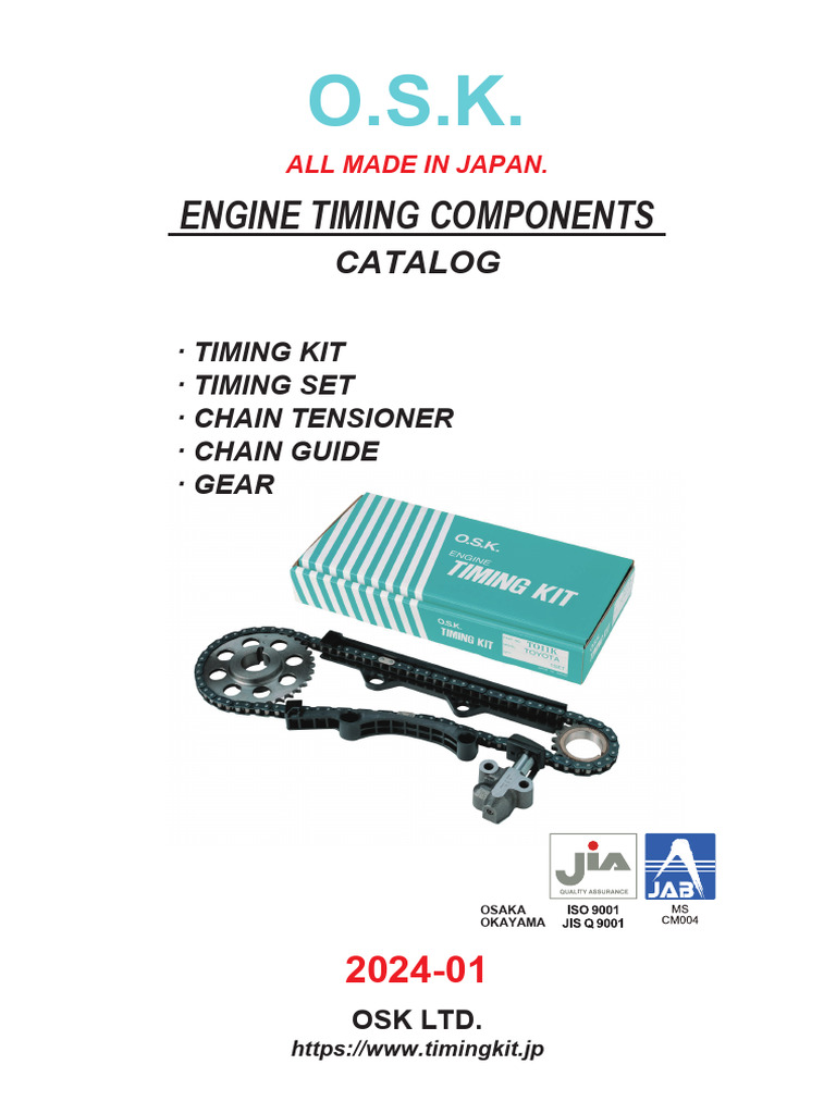 OSK Engine Timing Components Catalog 2024 | PDF | Internal Combustion ...