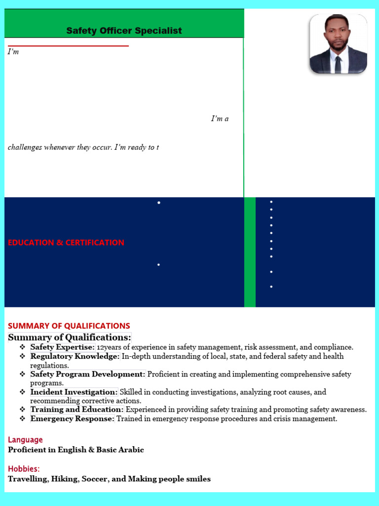 Sullyman Adishina CV Hse Officer | PDF | Occupational Safety And Health ...