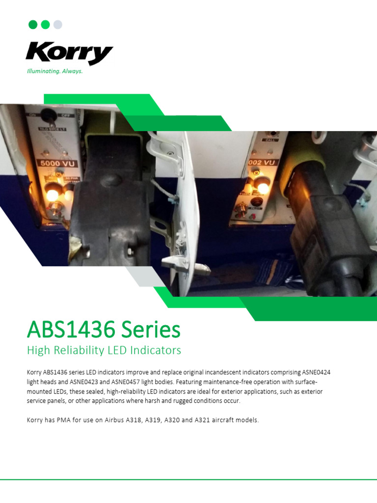 Korry ABS1436 Series LED Indicators | PDF | Electromagnetism ...