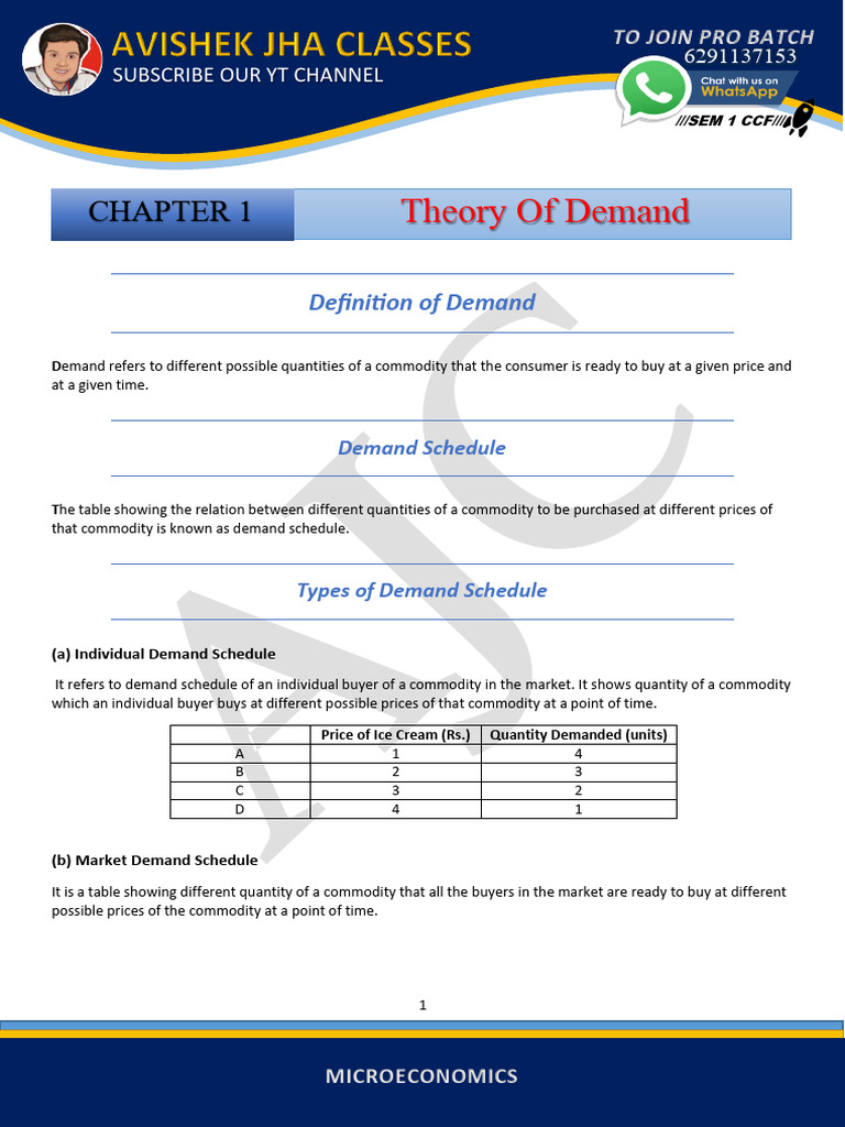 Understanding Demand in Microeconomics | PDF | Demand | Demand Curve