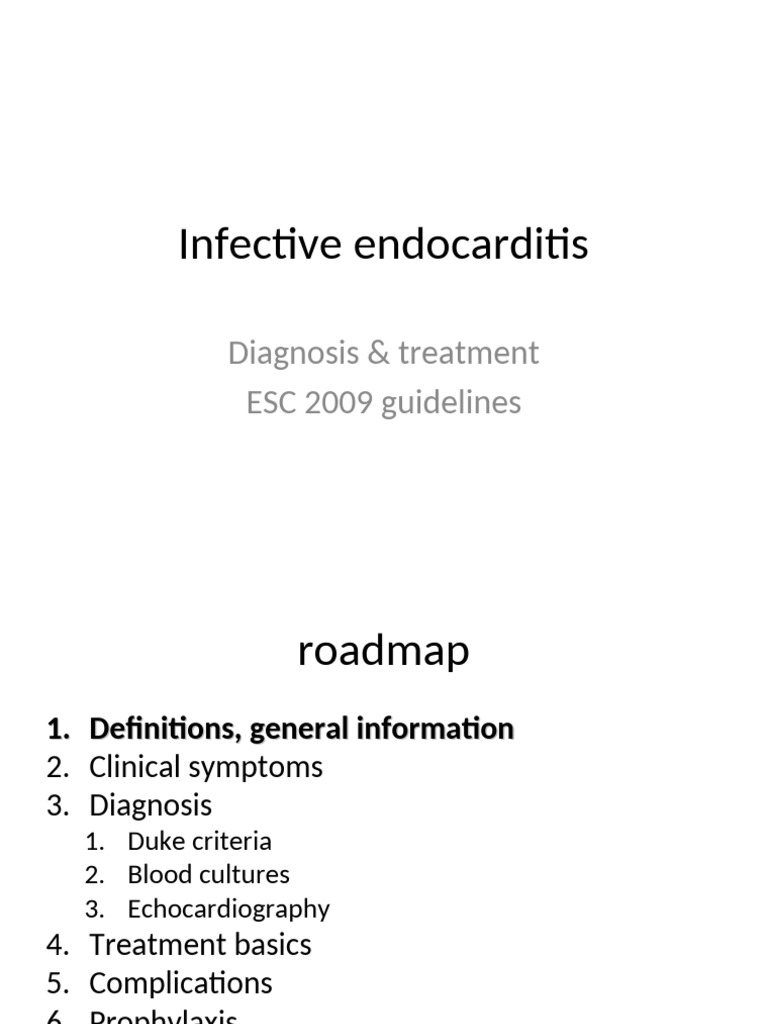 Infective Endocarditis: Diagnosis & Treatment | PDF | Medicine ...