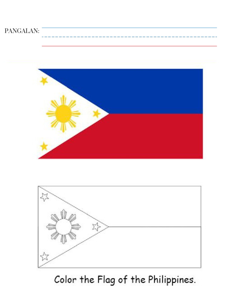 Kinder Flag Activity Color | PDF