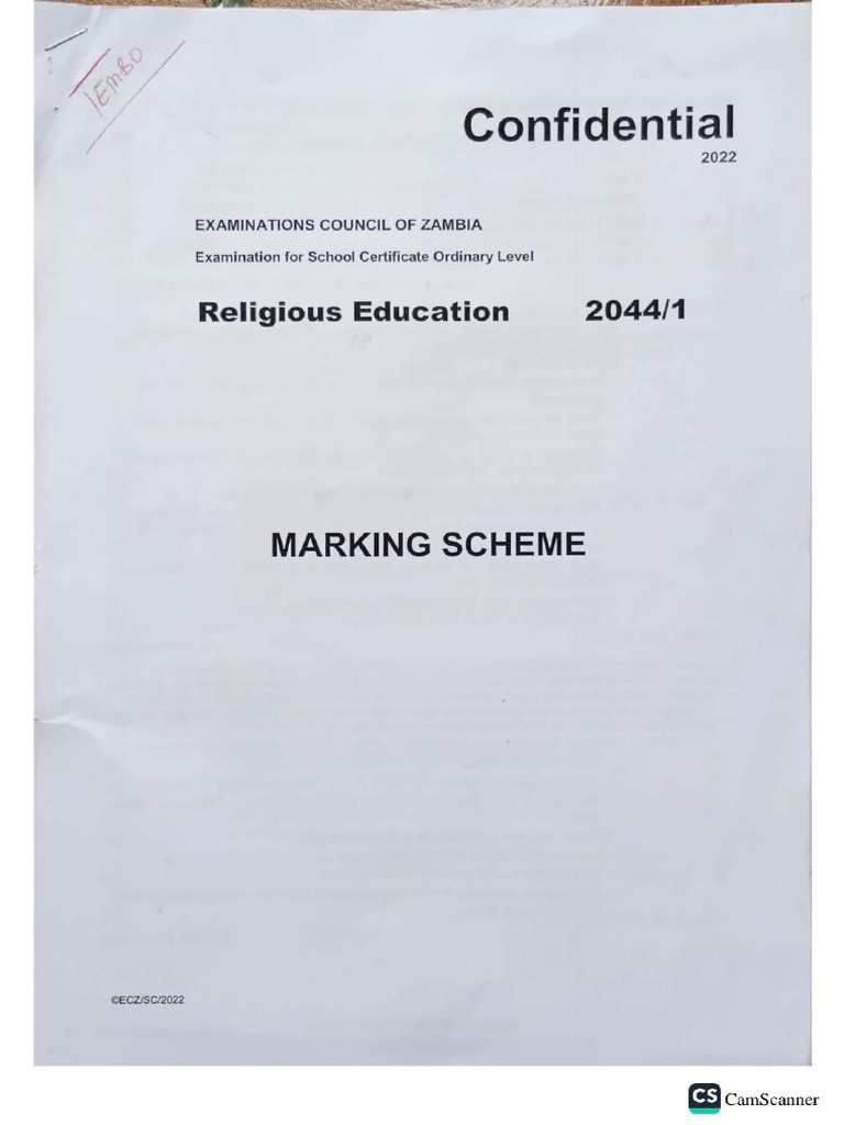 R.E 2044 Marking Keys | PDF