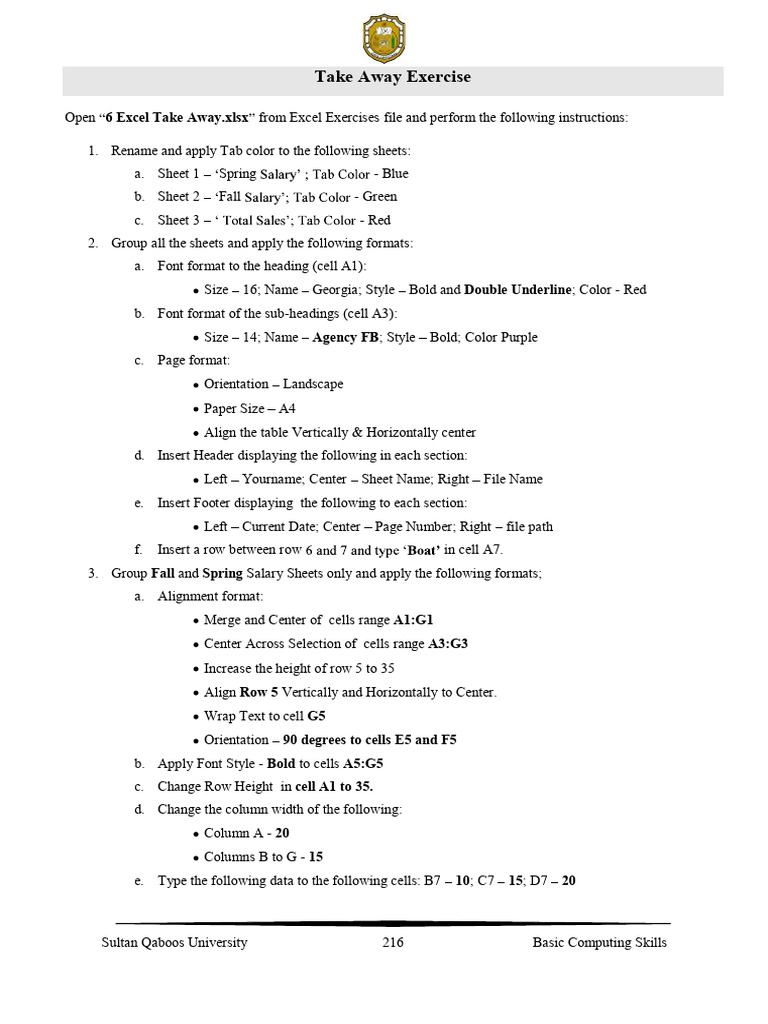 Excel Takeaway Exercise Instructions | PDF | Chess Theory | Chess