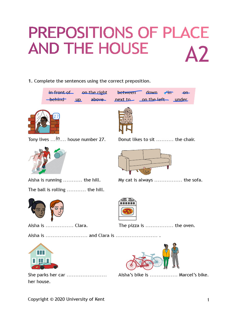 Prepositions and House Vocabulary Exercises | PDF | Home | Interior Design