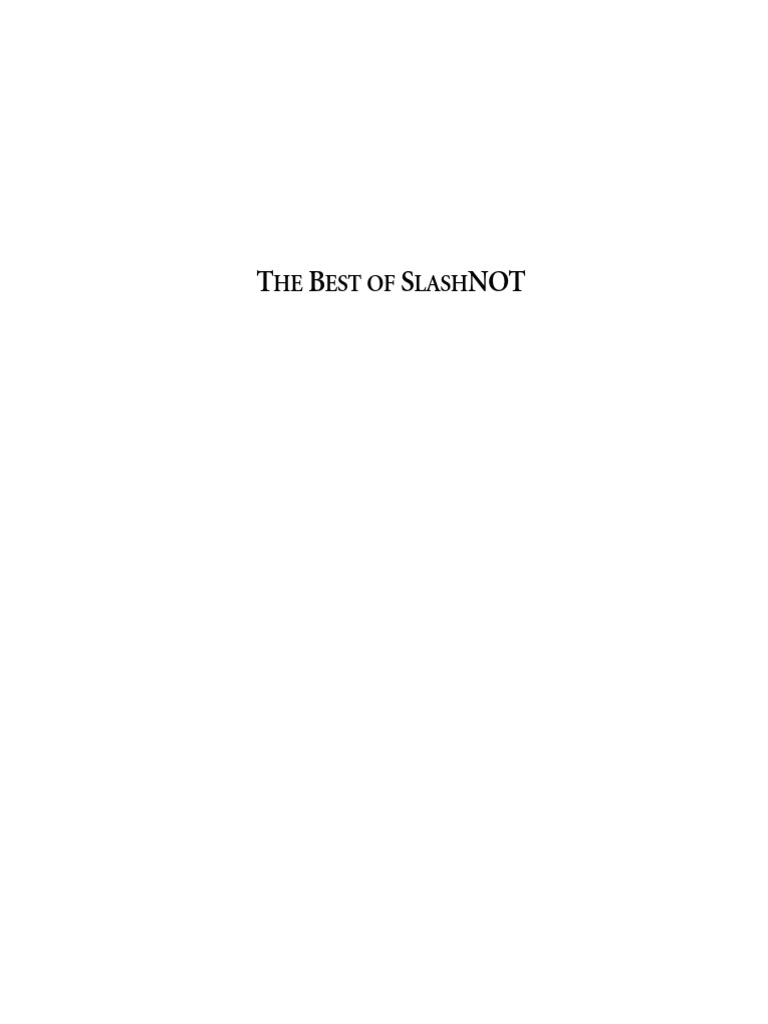 The Best of SlashNOT PDF Science Space Programme photo