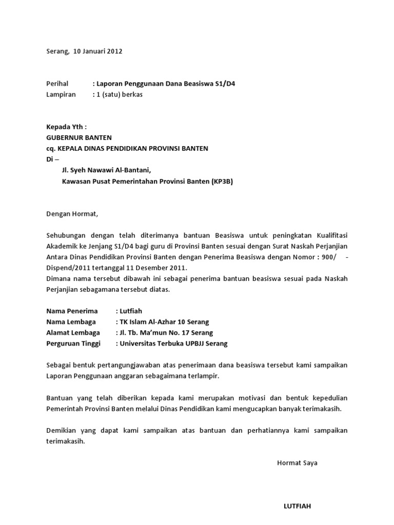 Laporan Beasiswa Pdf
