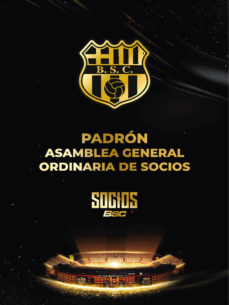 Padron Asamblea General Ordinaria de Socios v2 | PDF | Asociación de clubes  de fútbol | Ecuador