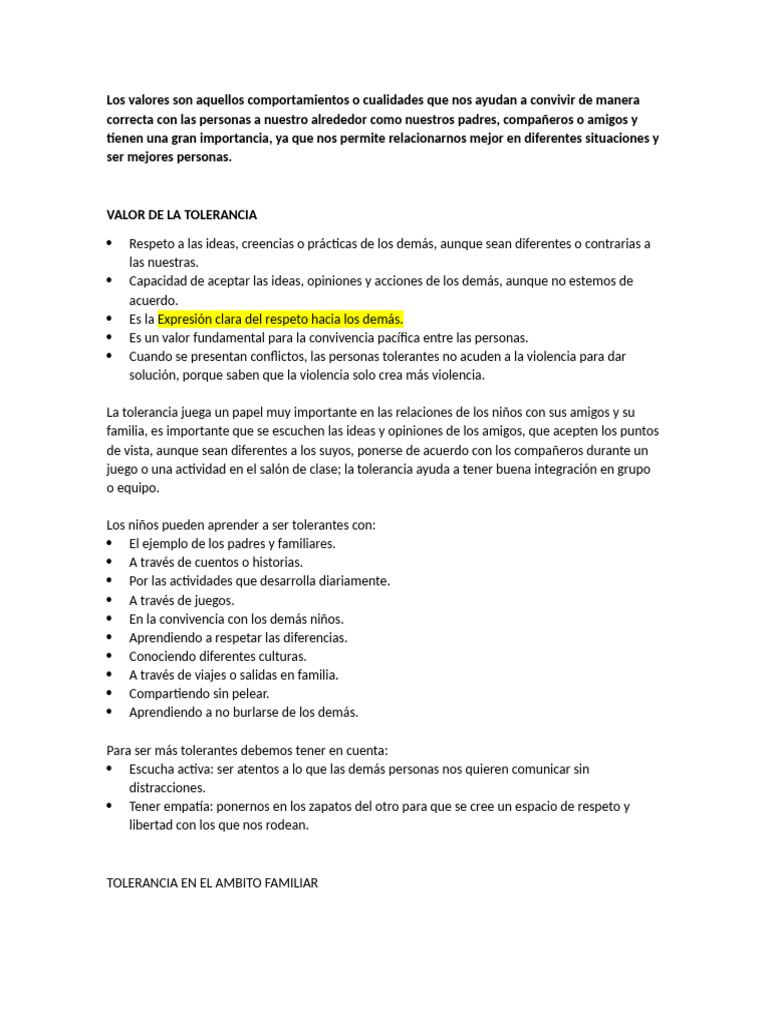 Fomentando la Tolerancia y Respeto | PDF | Tolerancia | Psicología Social