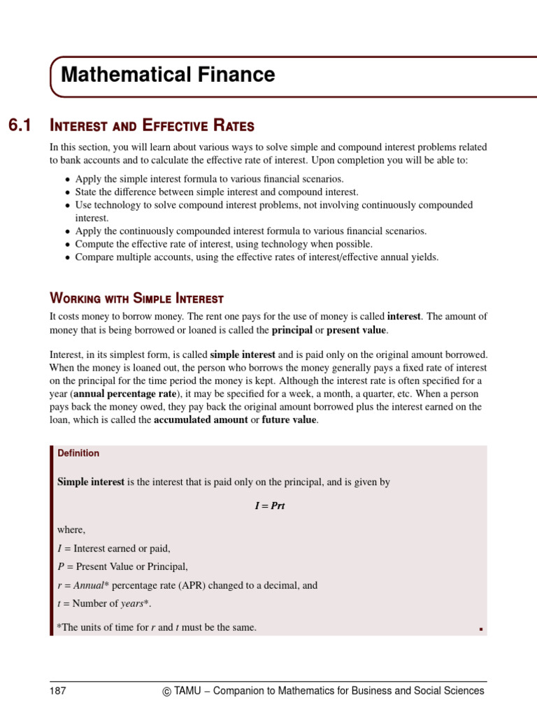 Interest and Effective Rates Explained | PDF | Interest | Annual ...