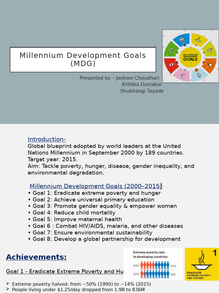 Overview of Millennium Development Goals | PDF | Millennium Development ...