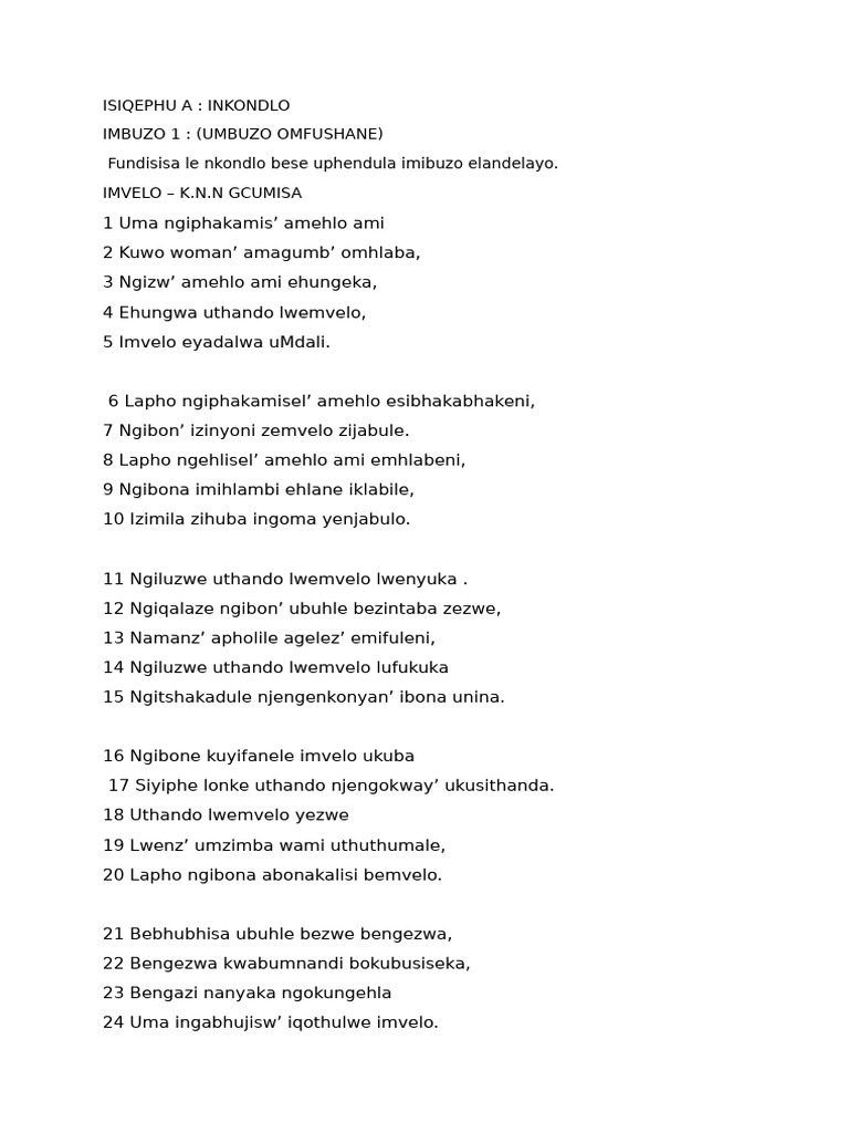 Isiqephu A | PDF