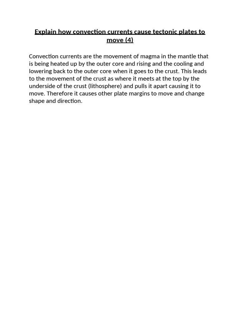 Convection Currents and Plate Movement | PDF