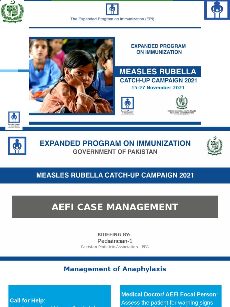 5 - AEFI Case Management | PDF | Intravenous Therapy | Breathing