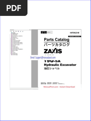Hitachi Hydraulic Excavator Zx17u 5a Zx19u 5a Parts Catalog en JP