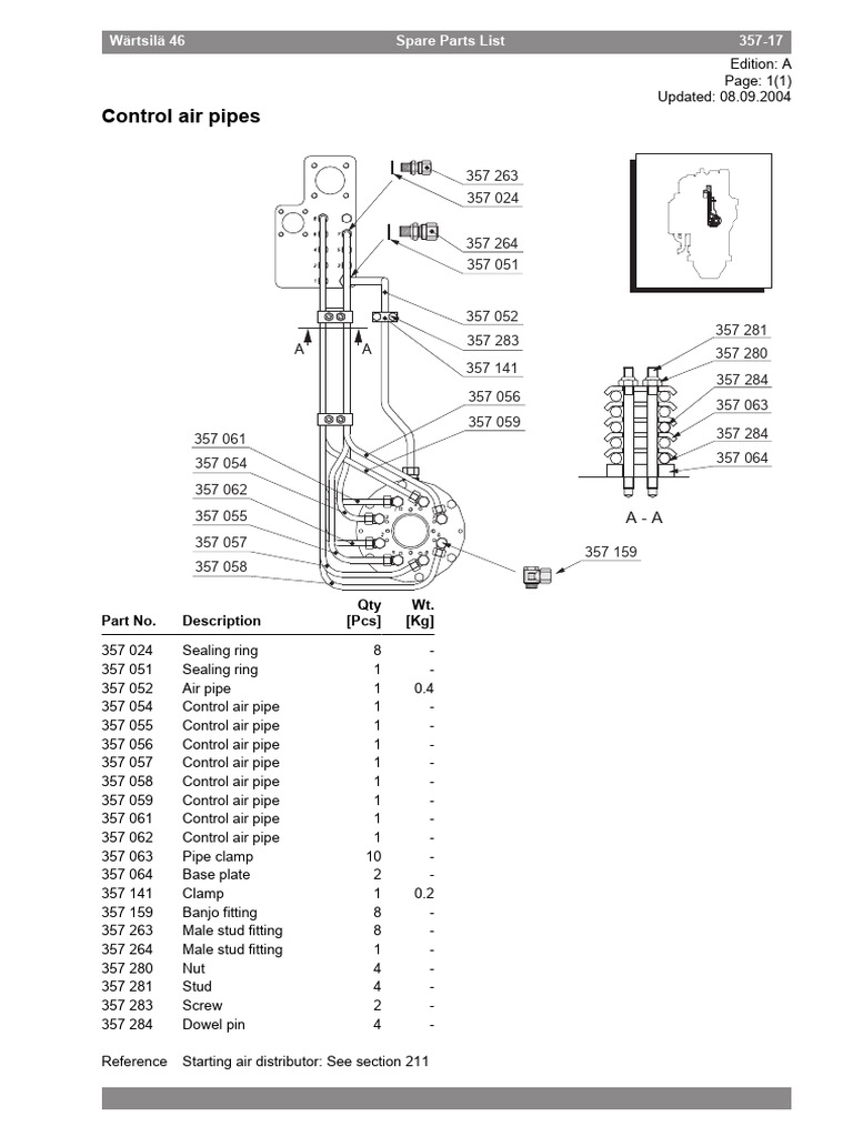 Spa 357 17a Control Air Pipes | PDF