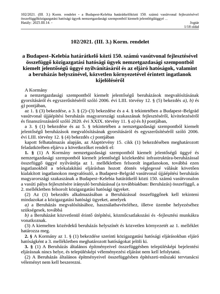 102 2021 - III - 3 - Korm - Rendelet | PDF