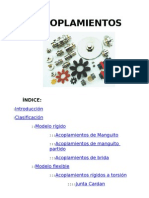 Tipos de acoplamientos para transmisión de movimiento