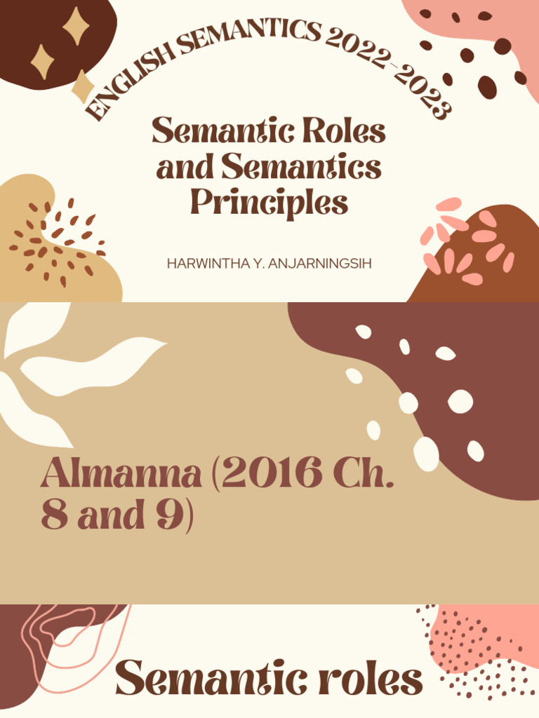 Semantic Roles Semantic Principles | PDF | Idiom | Linguistic Typology