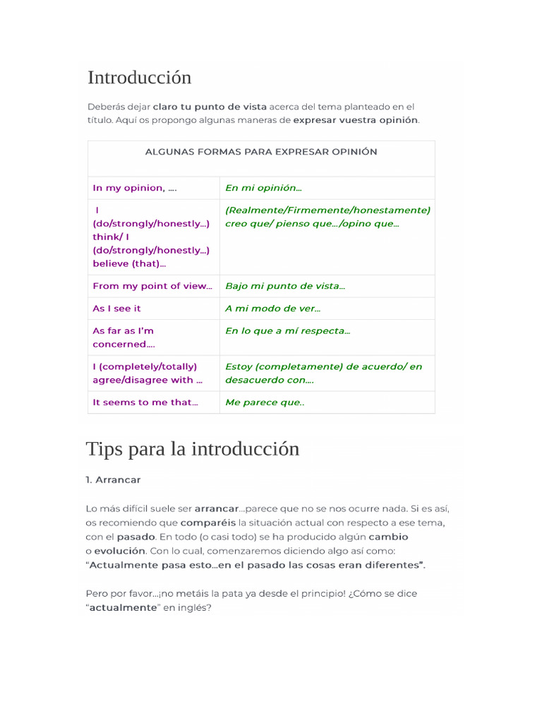 Estructuras para Introducciones en Writing B2 | PDF | Mecánica del ...