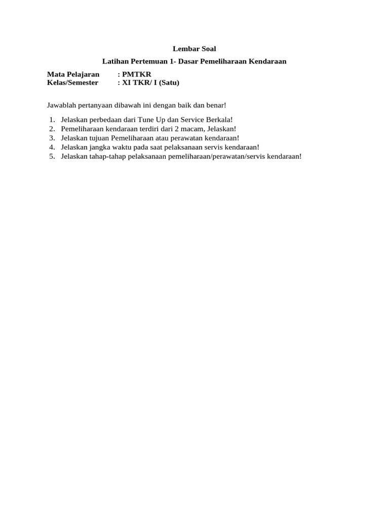 Latihan Pertemuan 1 | PDF