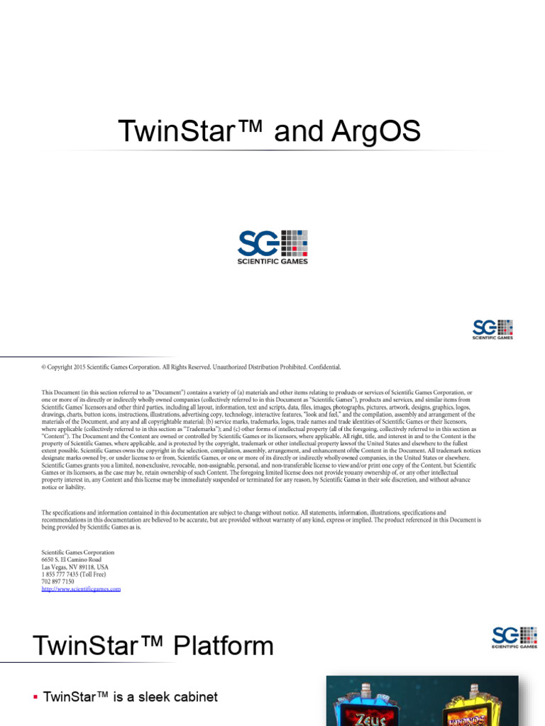 TwinStar™ Platform and ArgOS Overview | PDF | Ip Address | Menu (Computing)