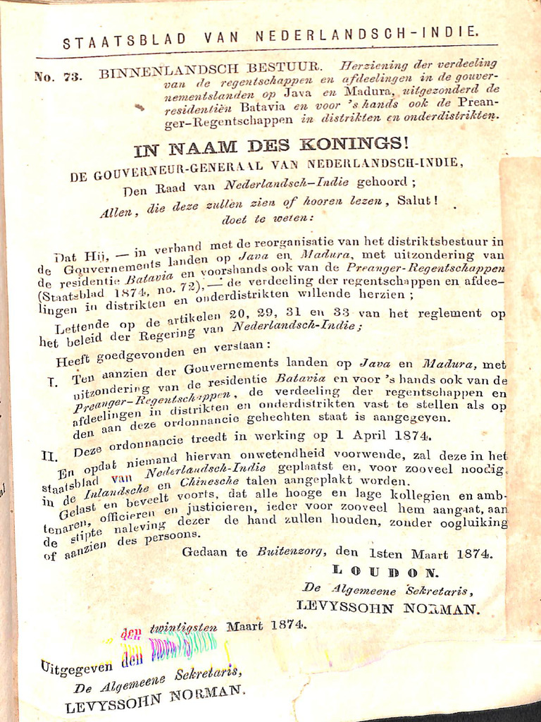 1874-Stbld Nomor 73 | PDF
