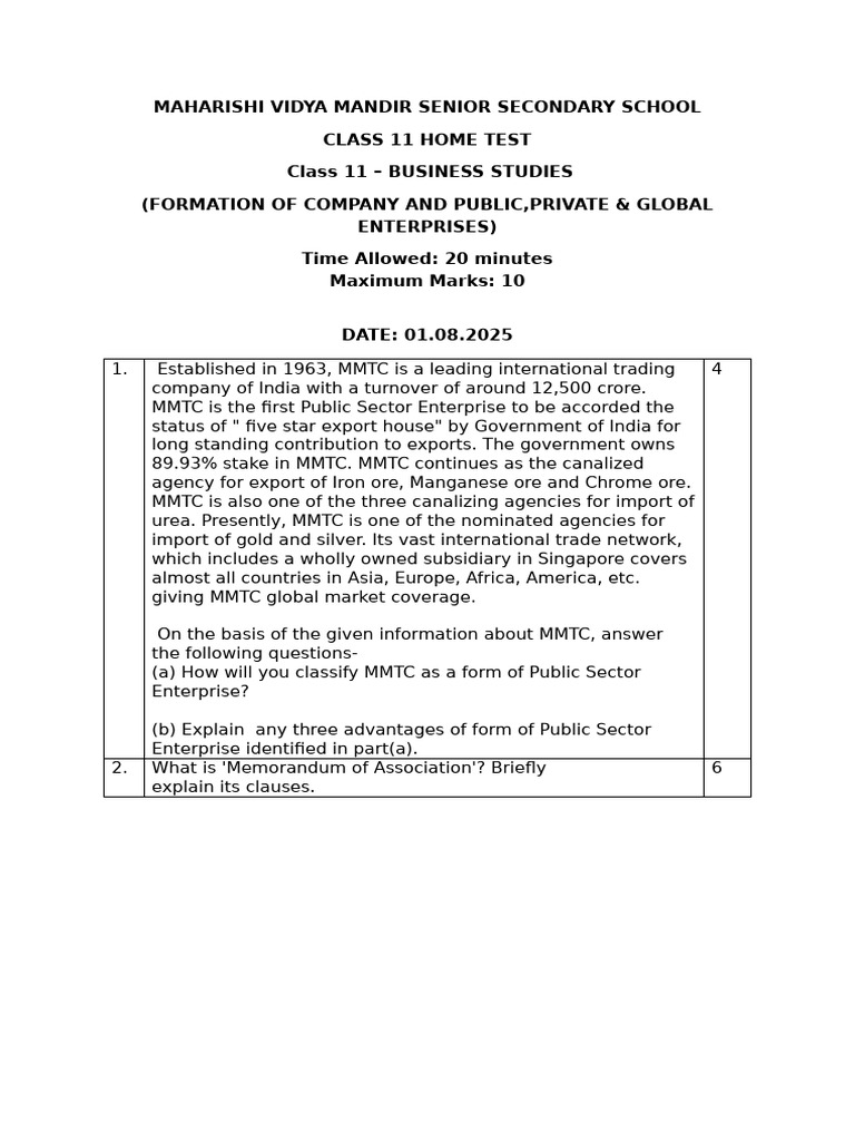 Chapter 3 & 7 BST Home Test QP | PDF