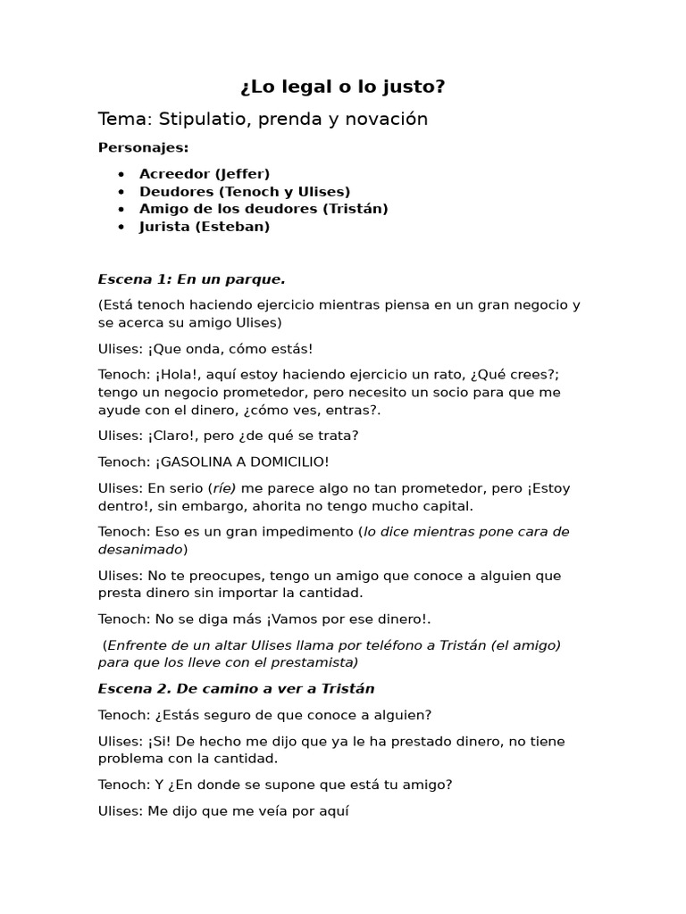 Stipulatio y prenda: Justicia en deudas | PDF