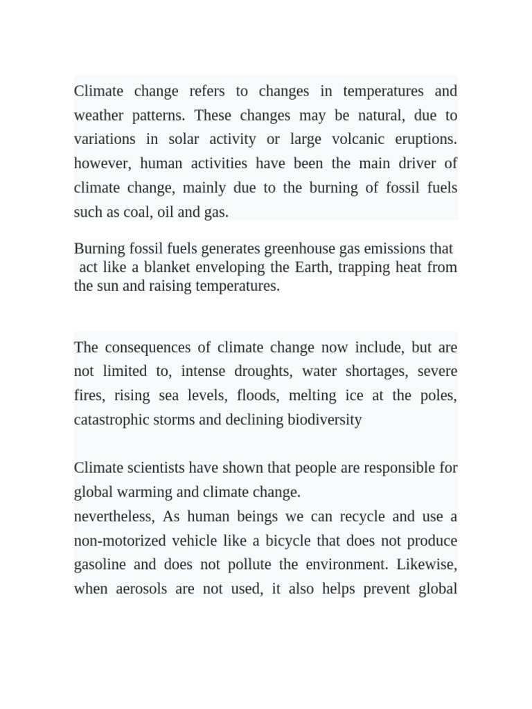 Climate Change: Causes and Solutions | PDF | Climate Change | Climate