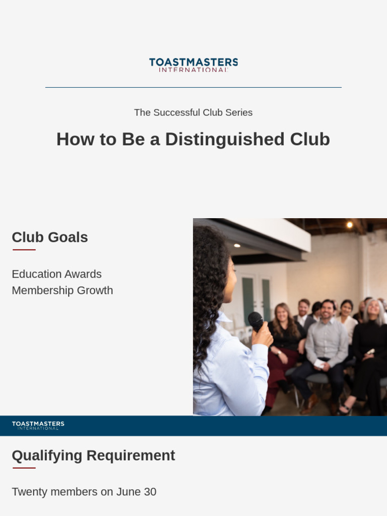 299CD How To Be A Distinguished Club | PDF