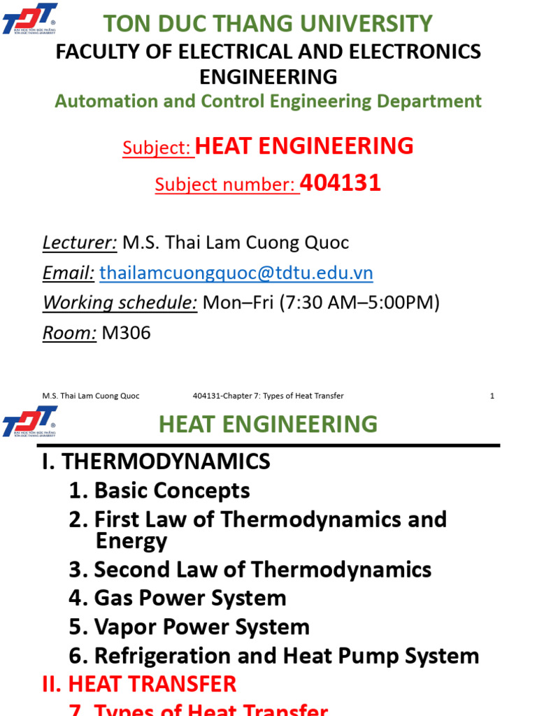 Chap 7 - Types of Heat Transfer | PDF | Heat Transfer | Thermal Conduction