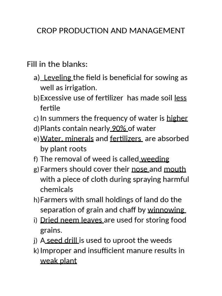Crop Production and Management | PDF | Soil | Fertilizer