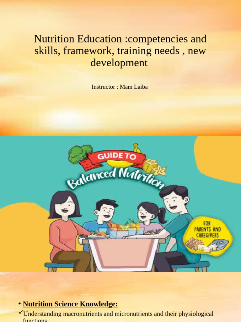 Nutrition Education Competencies Overview | PDF | Nutrition | Diet ...