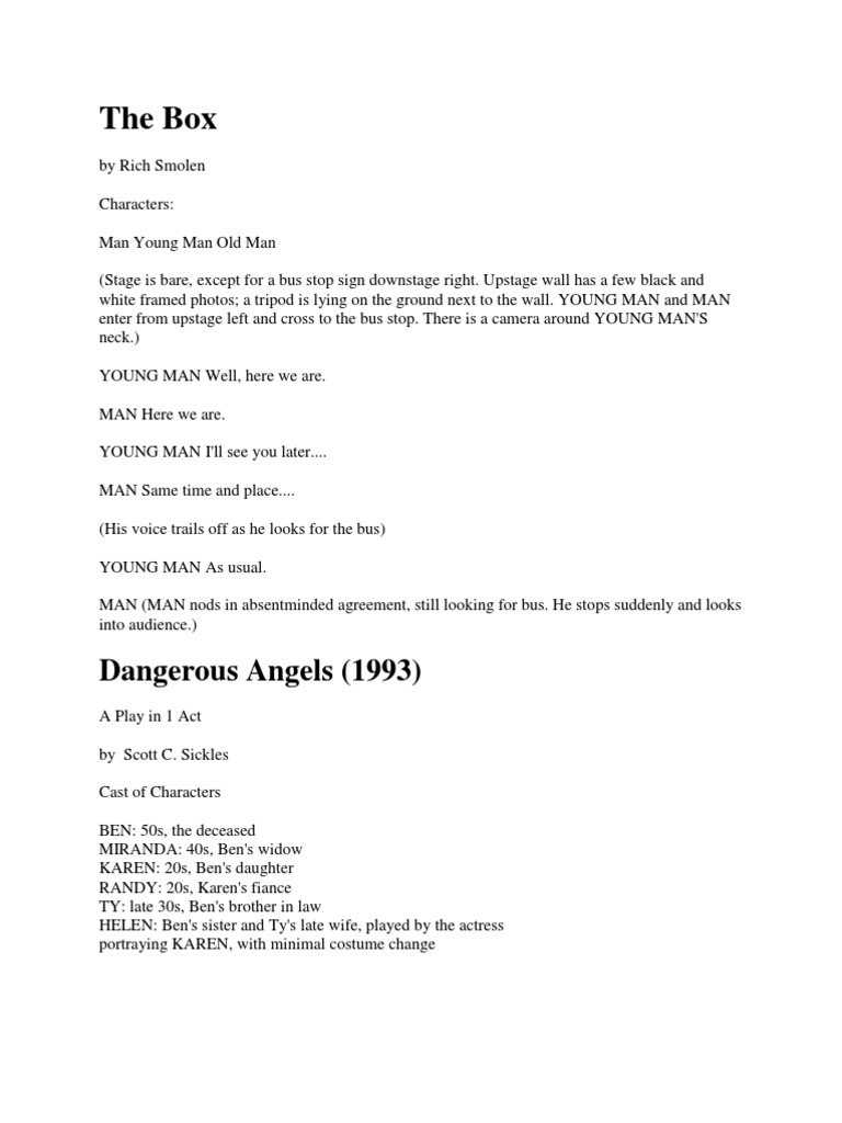 The Box: A Play in One Act | PDF | William Shakespeare | Leisure