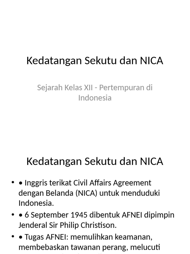 Pertempuran Indonesia Melawan Sekutu dan NICA | PDF