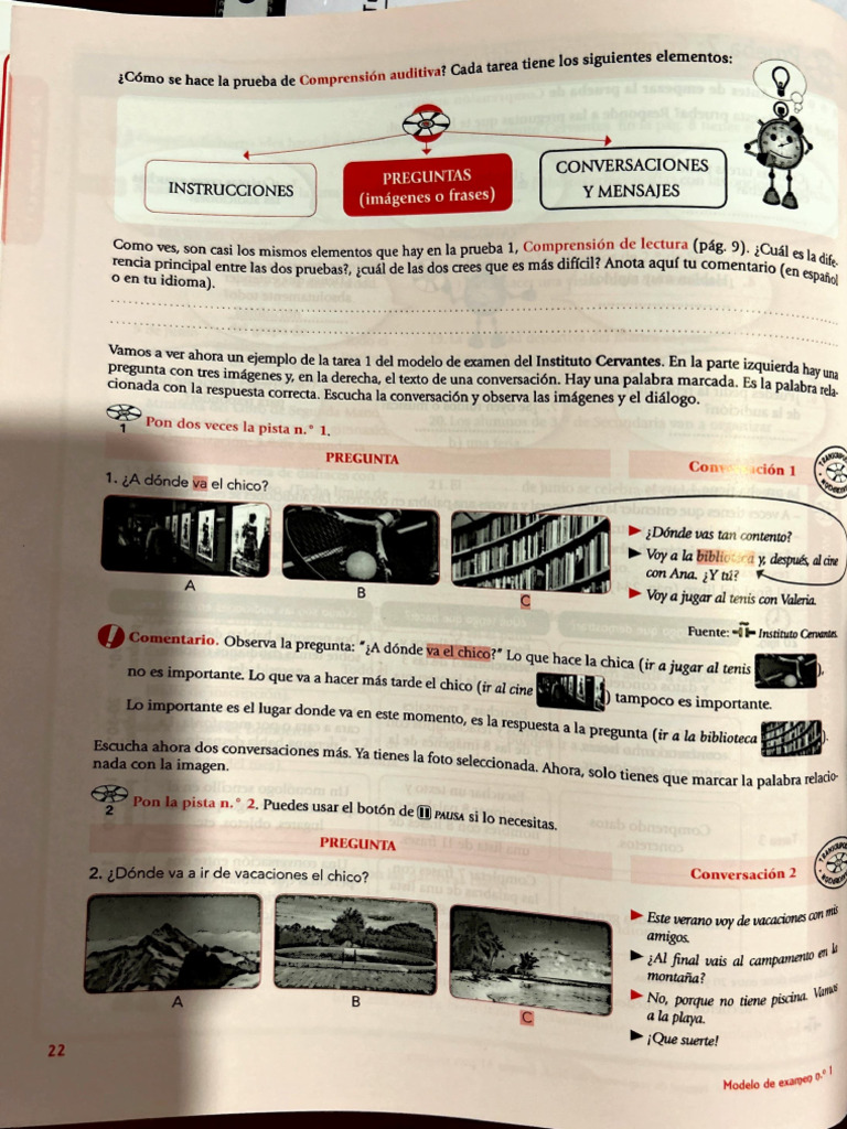 Prueba de Comprensión Auditiva DELE | PDF