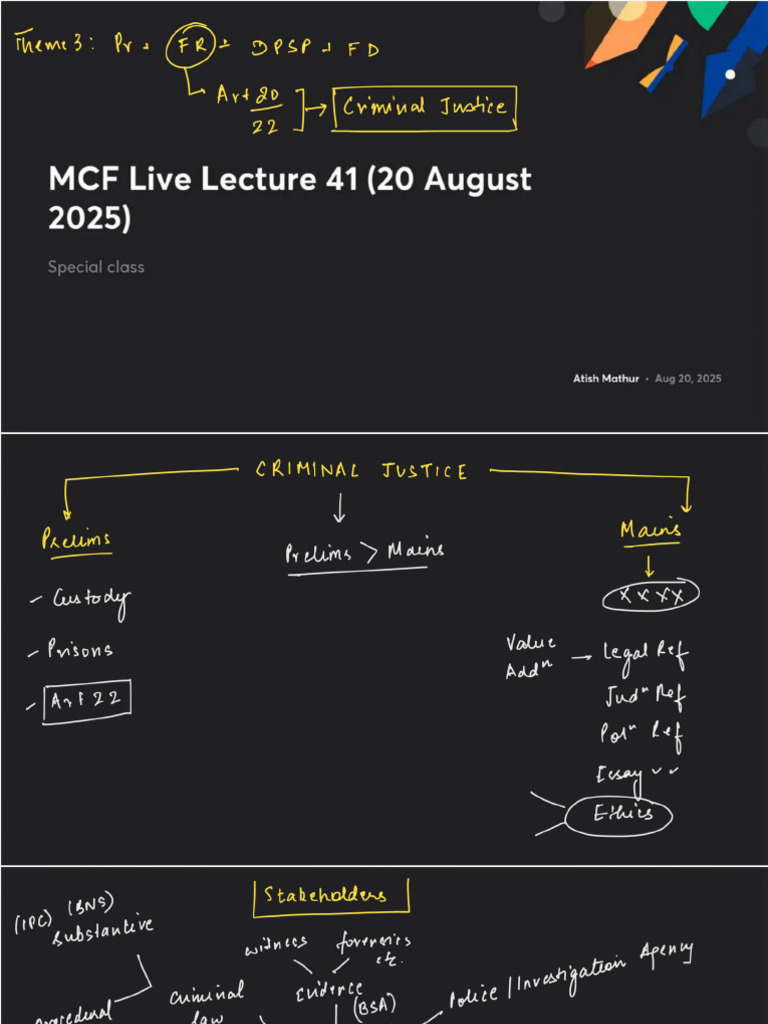 MCF Live Lecture 41 (20 August 2025) | PDF