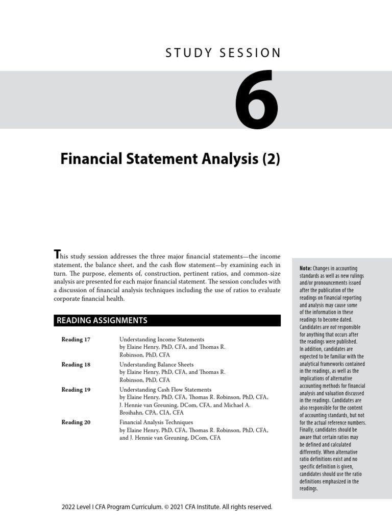 Financial Statement Analysis Techniques | PDF | Balance Sheet | Income ...