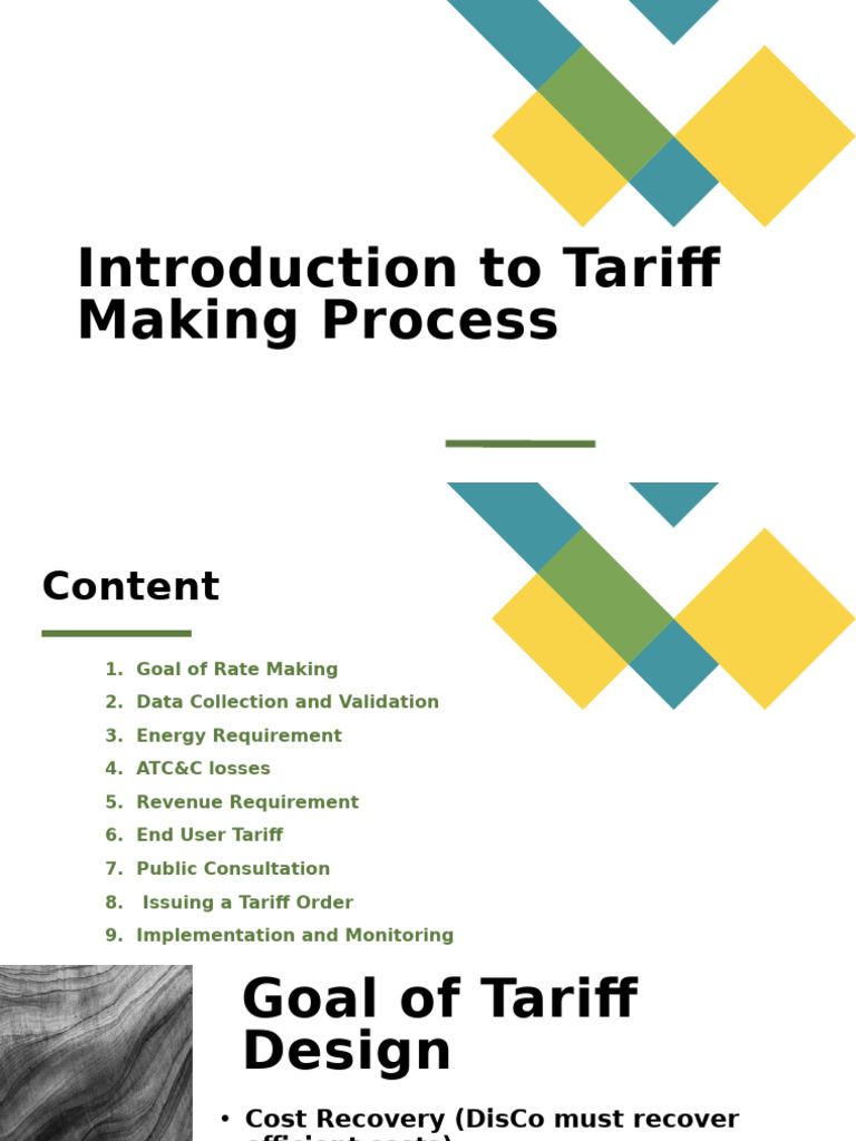 Tariff Making Process Overview | PDF | Depreciation | Taxes
