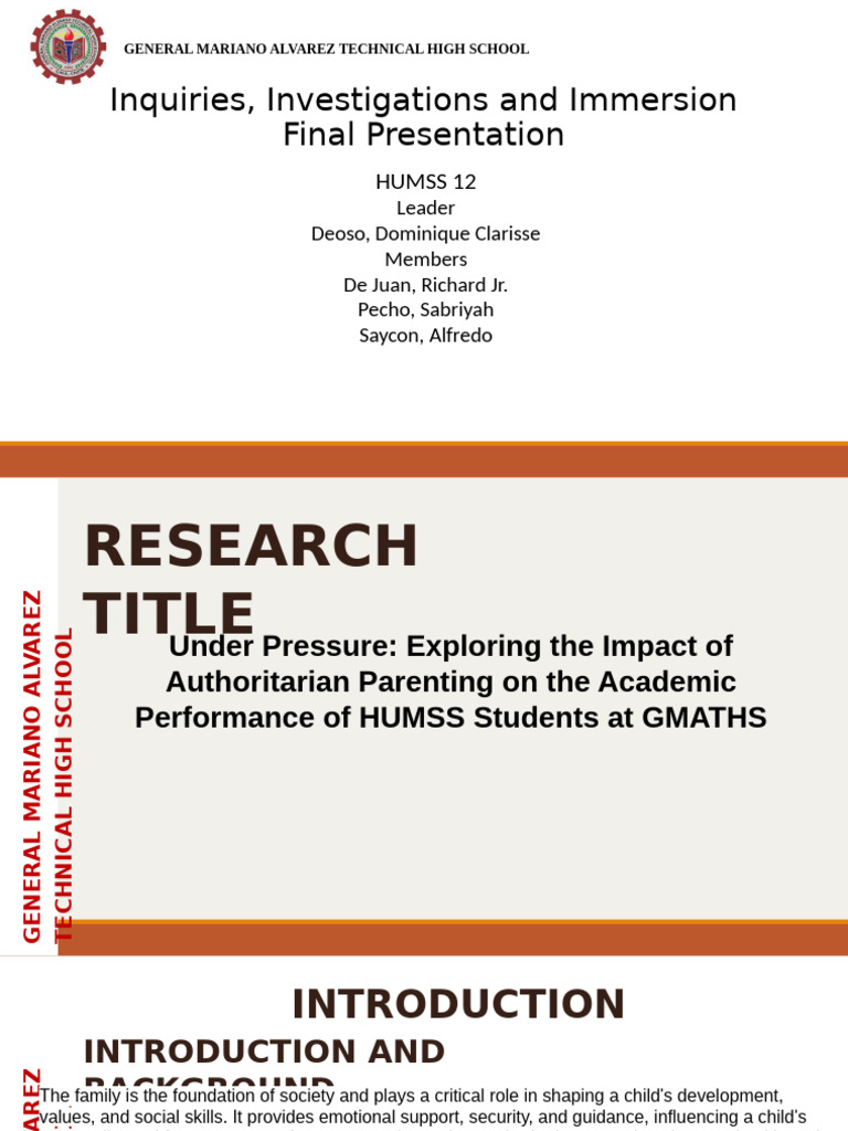 1. Final Presentation Ppt Format 1 | PDF | Parenting | Motivation