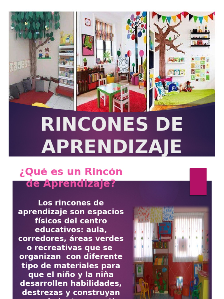 Rincones de Aprendizaje en Educación | PDF | Aprendizaje | Salón de clases