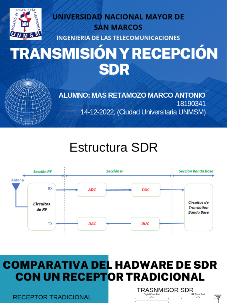 Comparativa SDR vs Receptor Tradicional | PDF
