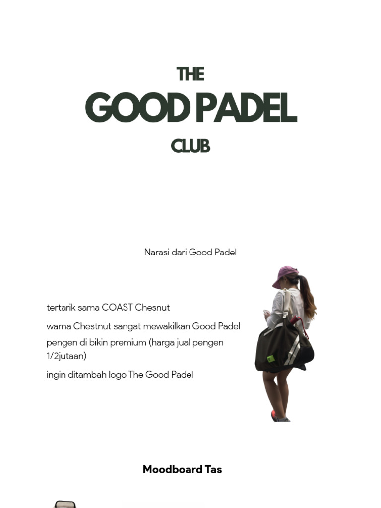 Desain Premium Tas Good Padel | PDF